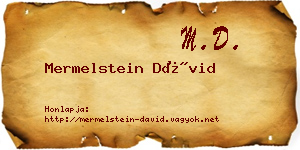 Mermelstein Dávid névjegykártya